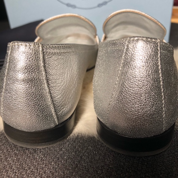 Prada Silver Loafers 37 - Picture 5 of 8